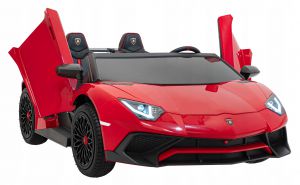 Lamborghini Aventador SV na akumulator Czerwony Silnik bezszczotkowy Audio