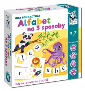 Gra edukacyjna Alfabet na 3 sposoby nauka Liter i Słów dla dzieci 3-7 lat
