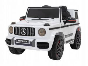 Mercedes AMG G63 dla dzieci Biały + Pilot + MP3 LED + Wolny Start + EVA