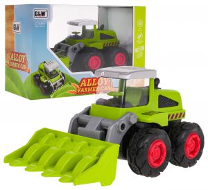Traktor Metalowy Pojazd Rolniczy Spychacz Prezent Dla dzieci
