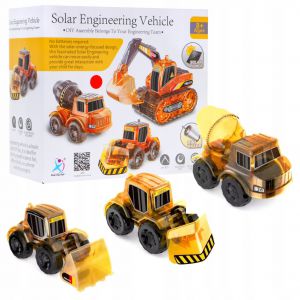zestaw solarnych pojazdów budowlanych dla dzieci